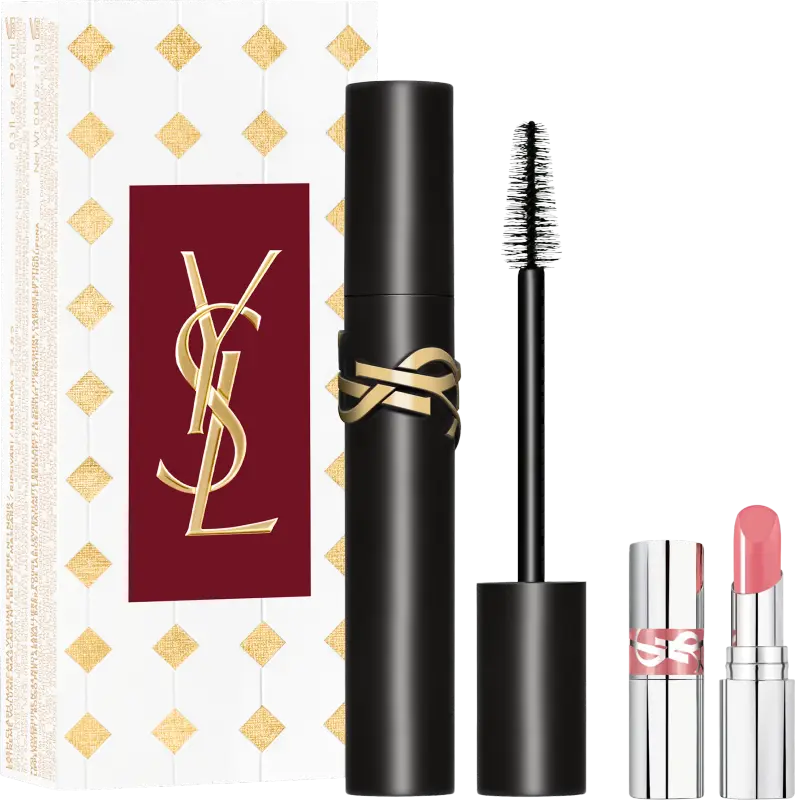 Yves Saint Laurent Lash Clash ripsmetuši ja Loveshine 44 huulepulga kinkekomplekt – kinkekomplekti tootefoto