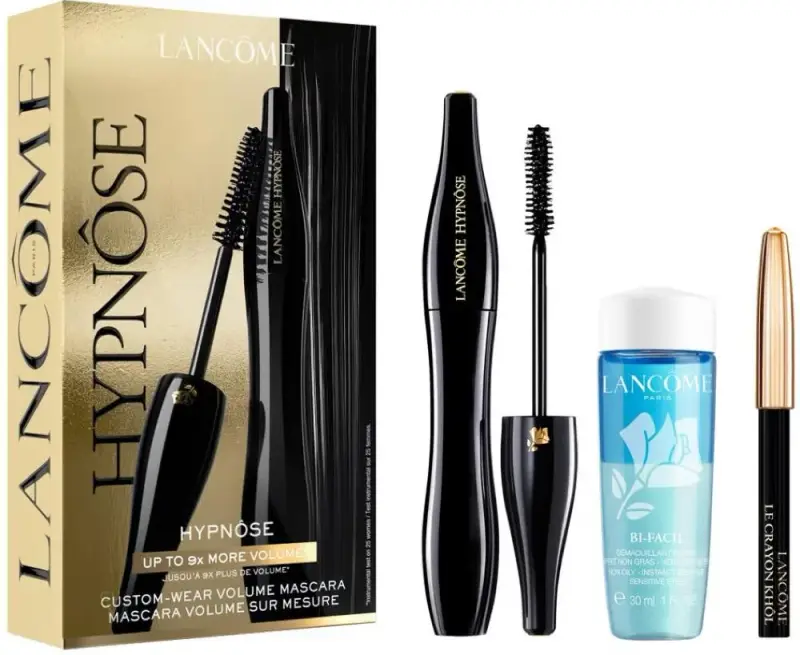Lancôme Hypnôse 01 ripsmetuši, Khôl 01 silmapliiatsi ja Bi-Facil kinkekomplekt – kinkekomplekti tootefoto